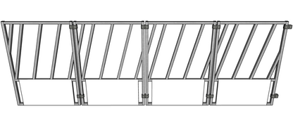 Premium 4 Pack of Aluminum 30" Long by 40" Tall Sheep & Goat Slant Bar Feeding Panels Square Hay Feeder - Homesteading Supplies for Quail Enthusiasts