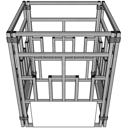 Premium 4 Pack of Aluminum 30" Long by 40" Tall Sheep & Goat Tombstone Style Feeding Panels Square Hay Feeder - Homesteading Supplies for Quail Enthusiasts