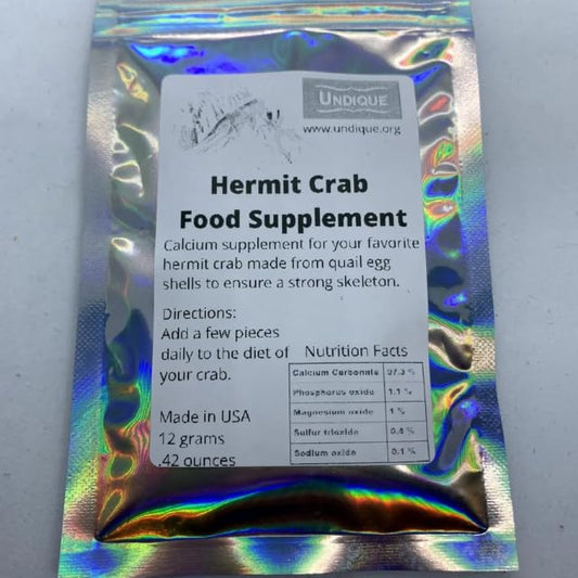 Organic Hermit Crab Food with Quail Egg Shells - Nutritious, Balanced Diet & Calcium-Rich Treats for Hermit Crab Shell Growth - Sustainable, Clean, Hermit Crab Care