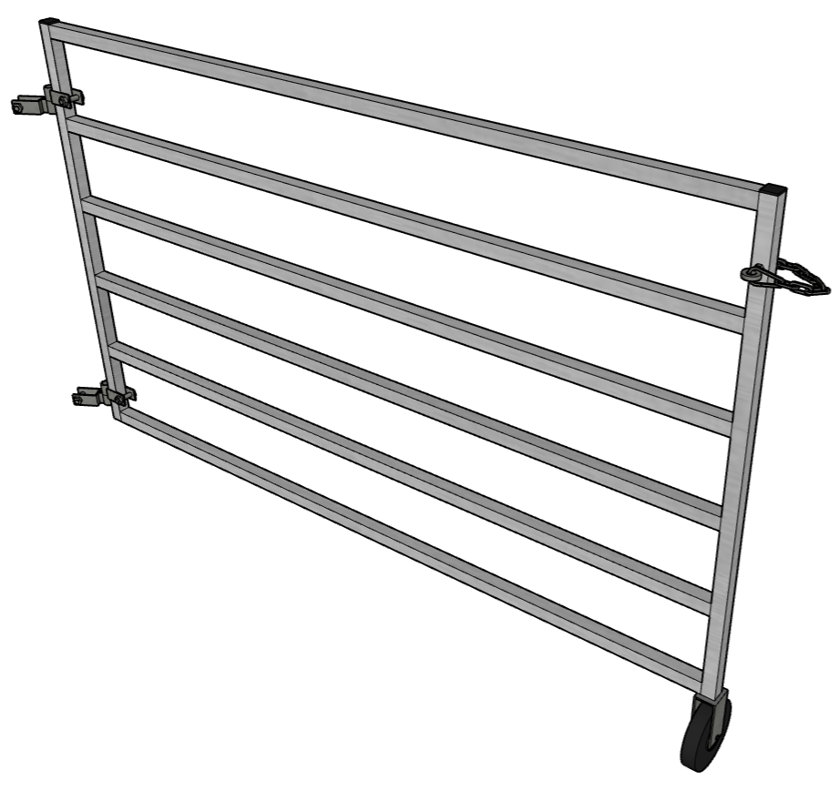 Premium 12 Pack of Aluminum 5 Ft Long 6 Rail 40" Tall Sheep & Goat Panels (11 Panels & 1 Gate Panel) - Homesteading Supplies for Quail Enthusiasts