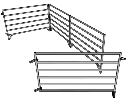 Premium Aluminum 5 Ft X 10 Ft 6 Rail Starter Stall Kit & or Add on Stall Kit for Sheep & Goats - Homesteading Supplies for Quail Enthusiasts