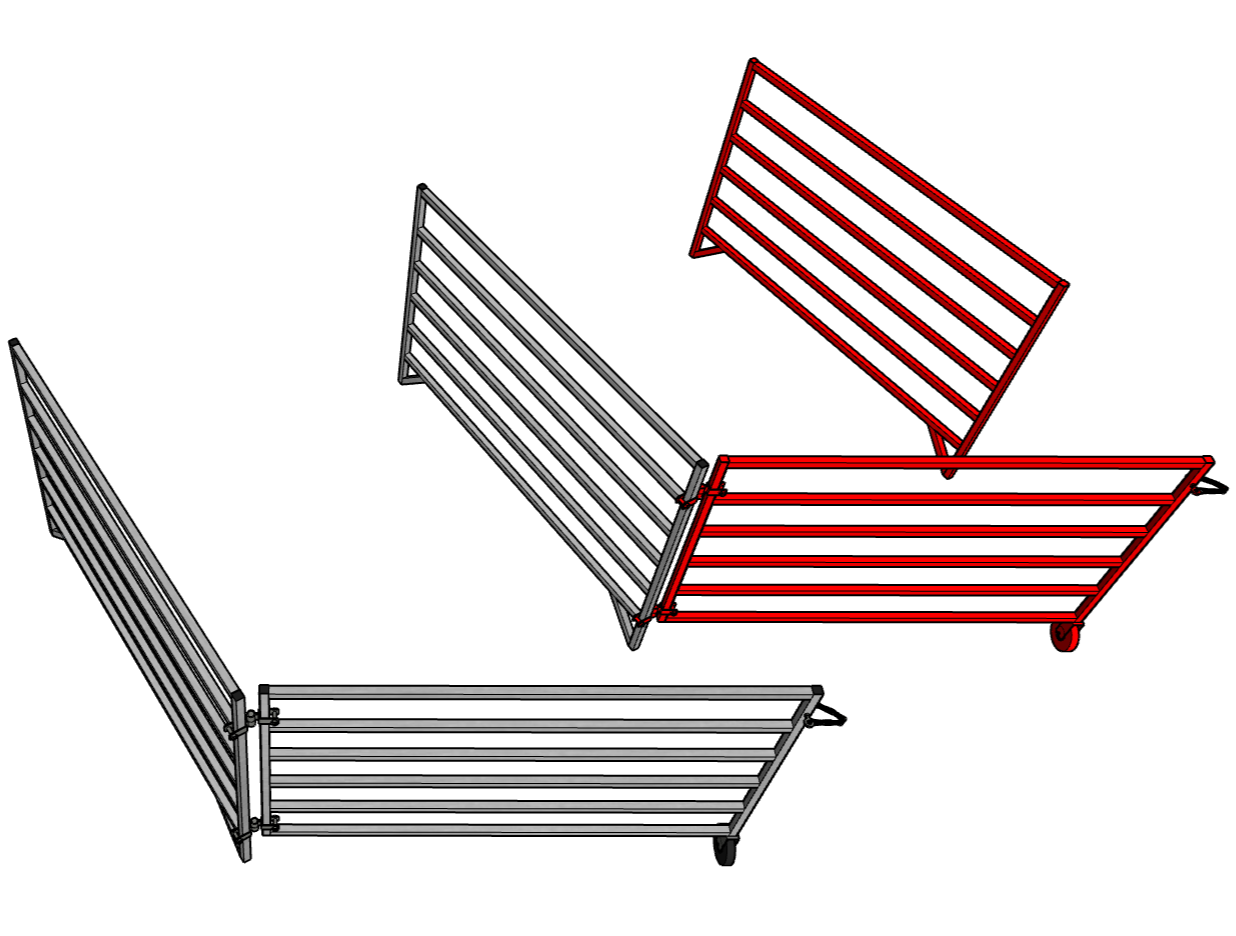 Premium Aluminum 5 Ft X 5 Ft 6 Rail Wall Mounted Starter Stall Kit & or Add-On Kit for Sheep & Goats - Homesteading Supplies for Quail Enthusiasts