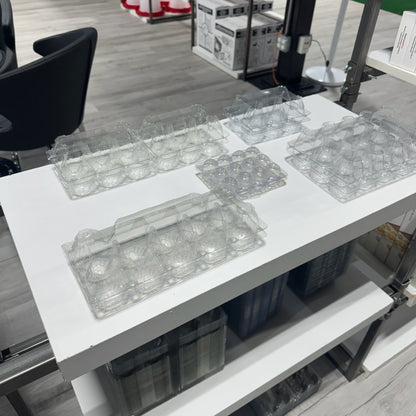 12-Egg Cartons - Clear Plastic