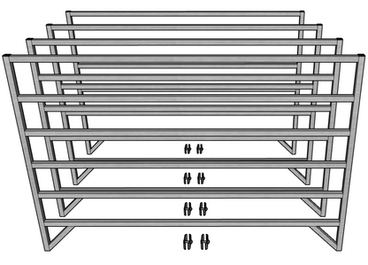 Premium 4 Pack of Aluminum 5 Ft Long 6 Rail 40" Tall Sheep & Goat Panels - Homesteading Supplies for Quail Enthusiasts