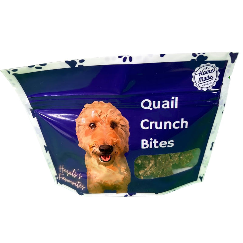 Premium Quail Crunch Bites: Gourmet Dehydrated Dog Treats with Quail Meat & Shells | Premium Healthy Dog Treats for Training | Organic Ingredients for a Happy Palate - Dog Treats for Quail Enthusiasts