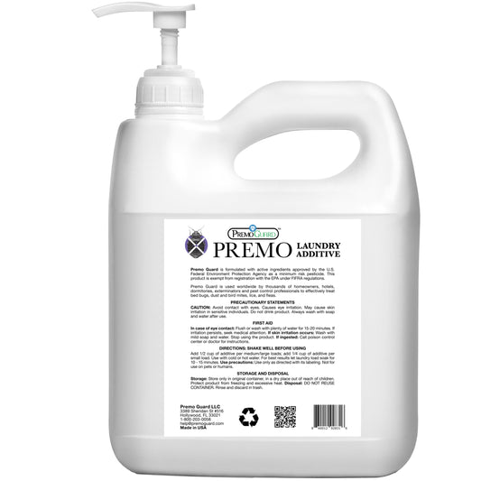Premium Bed Bug & Mite Killer Laundry Additive - 64 oz - All Natural Non-Toxic - By Premo Guard - Homesteading Supplies for Quail Enthusiasts
