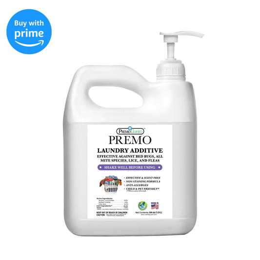 Premium Bed Bug & Mite Killer Laundry Additive - 64 oz - All Natural Non-Toxic - By Premo Guard - Homesteading Supplies for Quail Enthusiasts