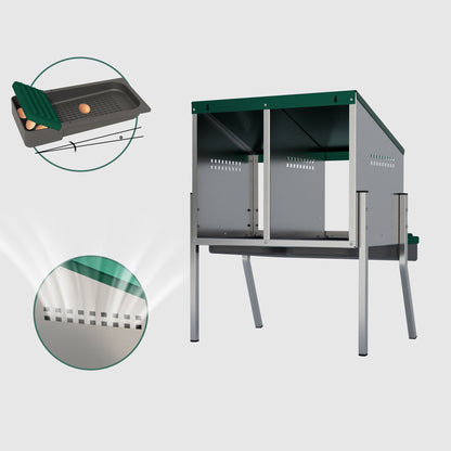 EggHouse Galvanized Nesting Box (Up to 20 Birds)
