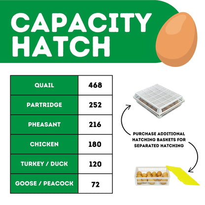 CT180 H - Egg Incubator - Hatcher Only