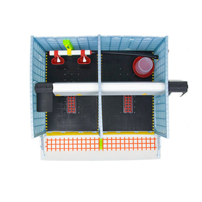 Chick Brooder - 2 Section H:9.5" (Starter Kit for Game Birds and Small Chicken Breeds)