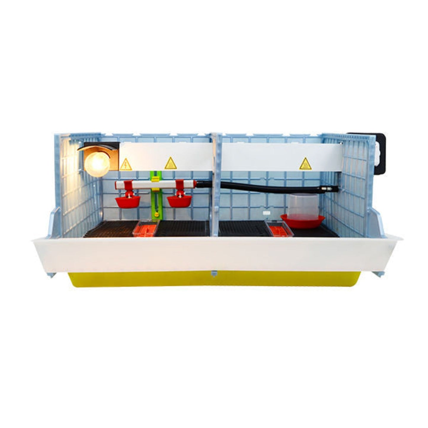 Chick Brooder - 2 Section H:9.5" (Starter Kit for Game Birds and Small Chicken Breeds)