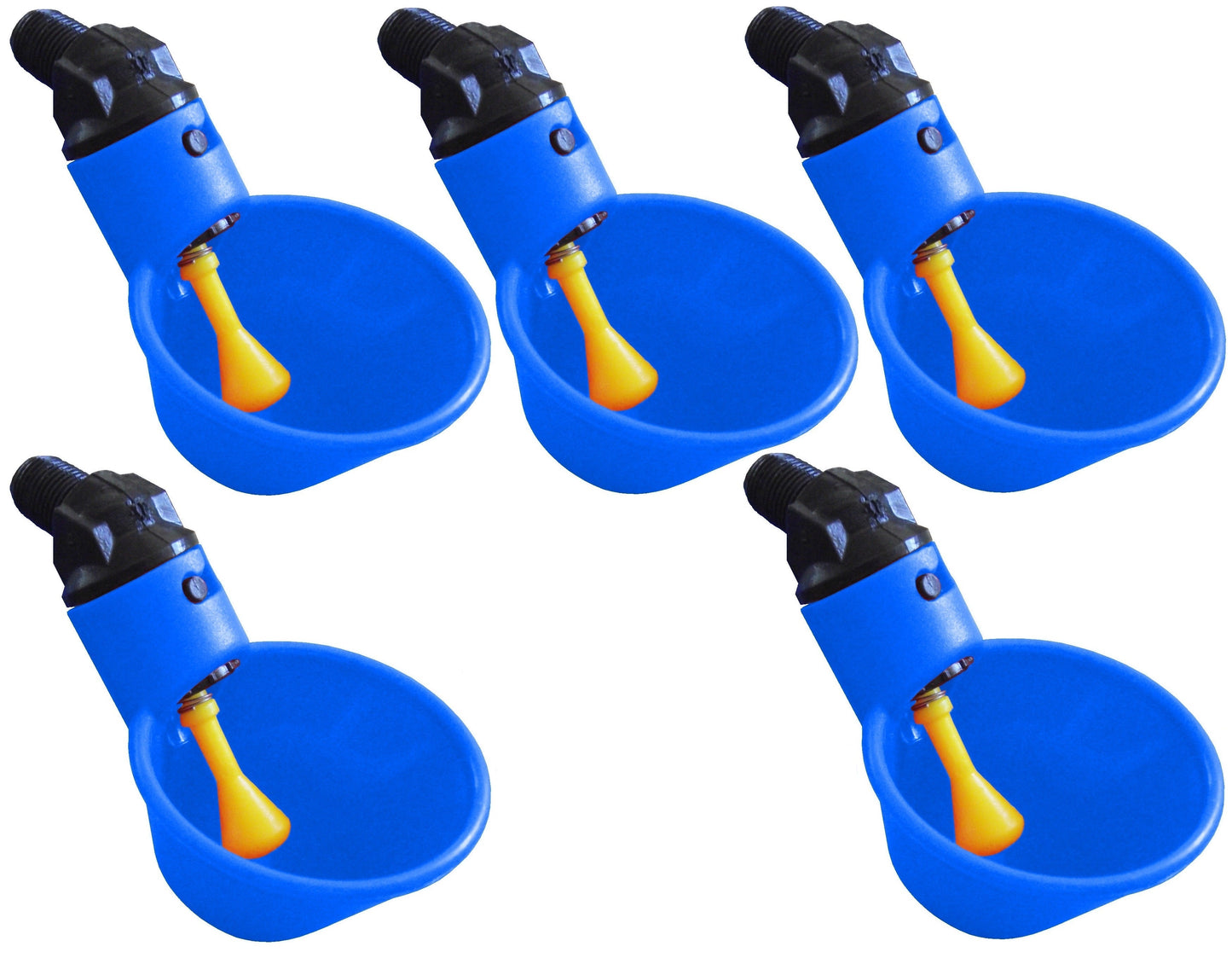 Premium Blue Automatic Cup Style Poultry Chicken Drinkers - Bird Keeping Supplies for Quail Enthusiasts