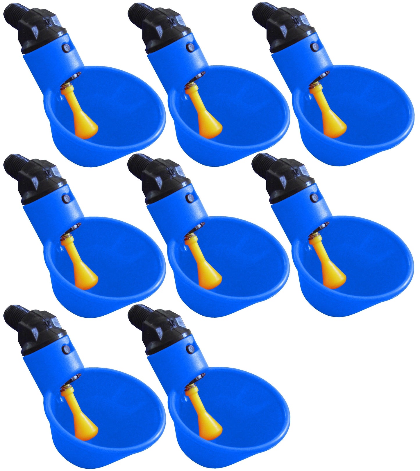 Premium Blue Automatic Cup Style Poultry Chicken Drinkers - Bird Keeping Supplies for Quail Enthusiasts