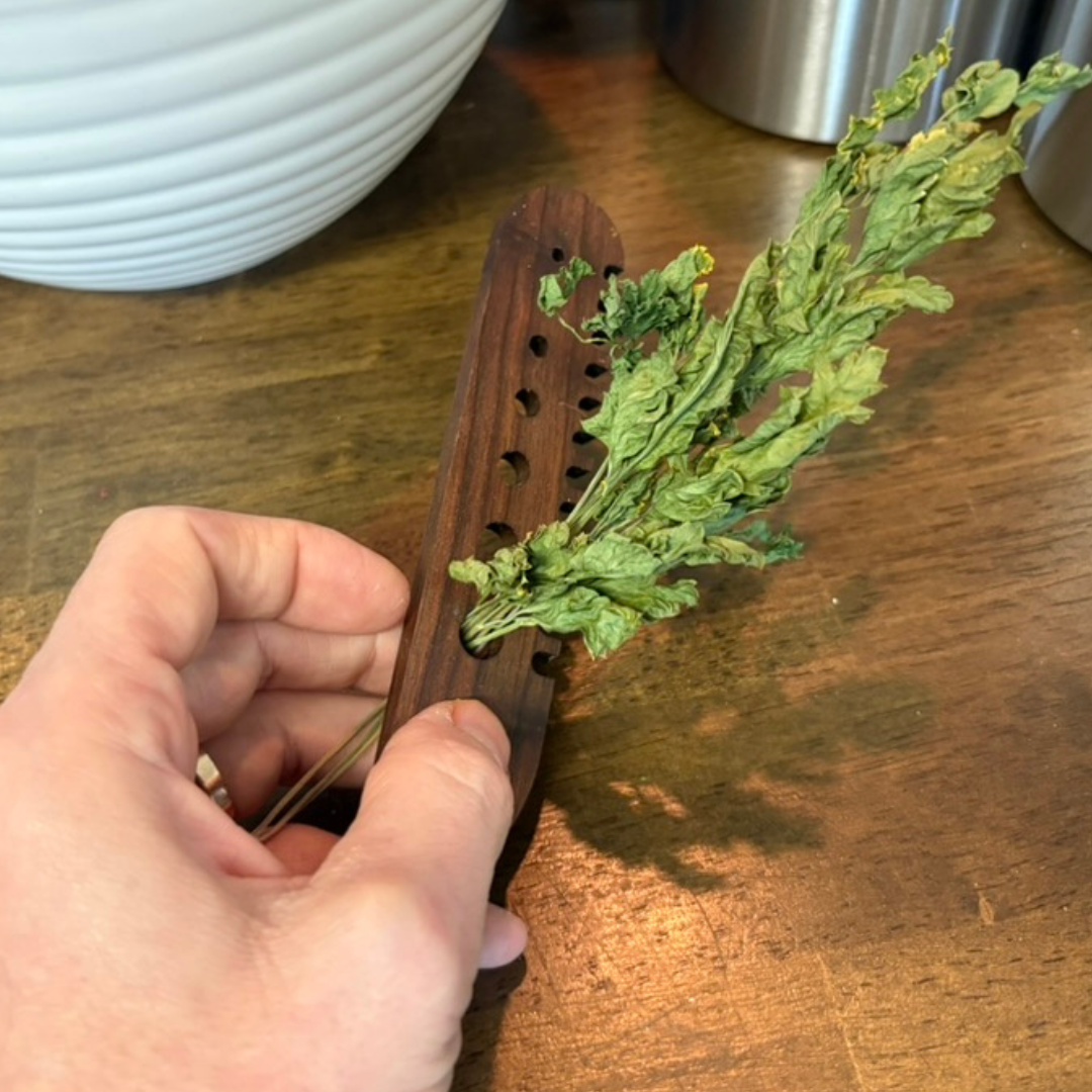 Premium Herb Comb made from Walnut Wood - Quail Gifts for Quail Enthusiasts