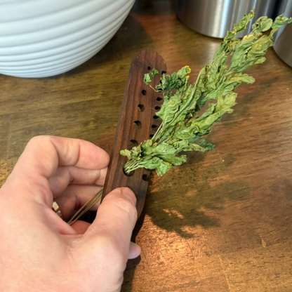 Premium Herb Comb made from Walnut Wood - Quail Gifts for Quail Enthusiasts