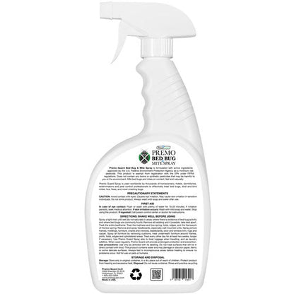 Bed Bug & Mite Killer Spray 24 oz | Natural & Non-Toxic | Premo Guard