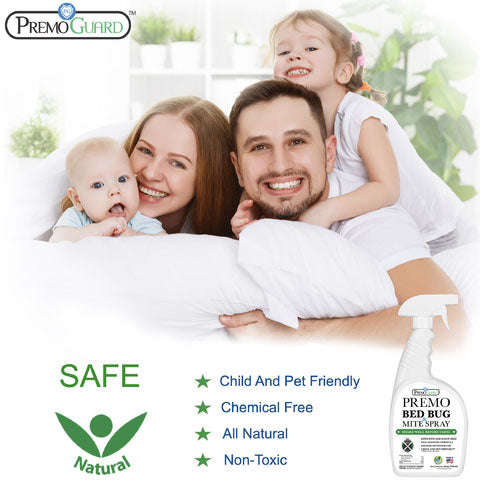 Bed Bug & Mite Killer Spray 24 oz | Natural & Non-Toxic | Premo Guard