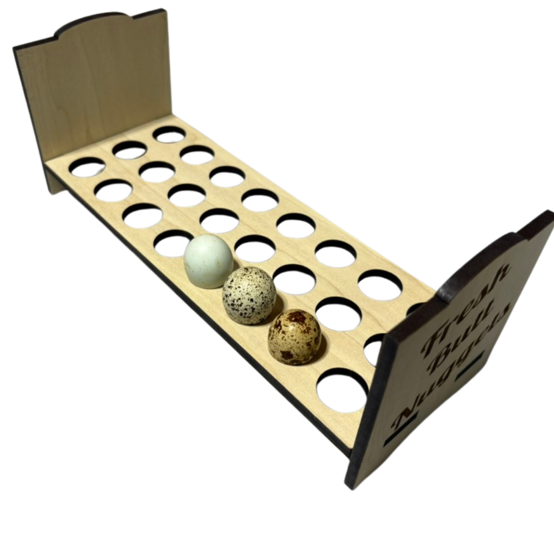 Premium Counter Top Quail Egg Holder - Fresh Butt Nuggets - Quail Gifts for Quail Enthusiasts
