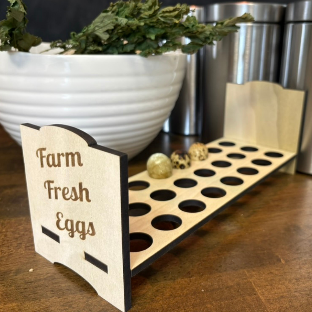 Premium Counter Top Quail Egg Holder - Fresh Quail Eggs - Quail Gifts for Quail Enthusiasts