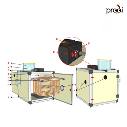 Queen Bee Incubator for Langstroth Frames