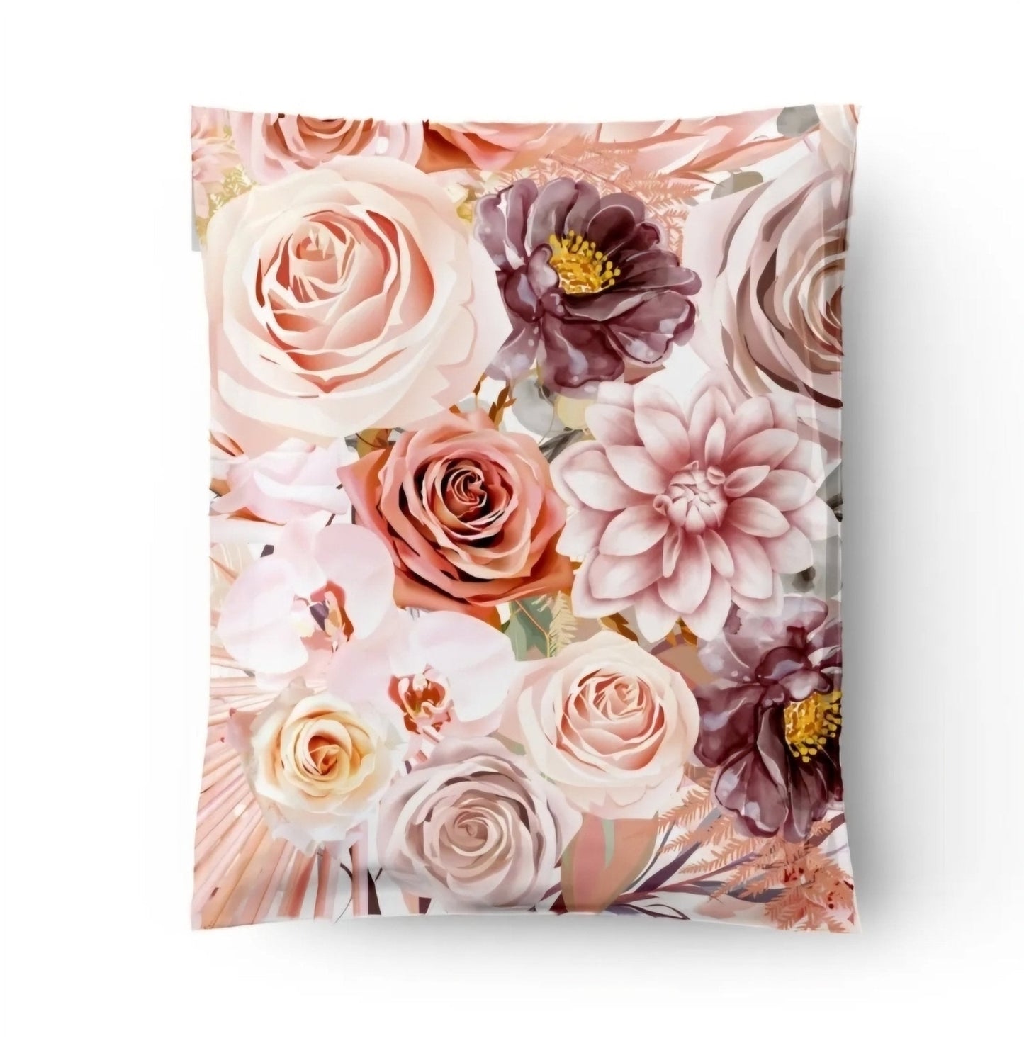 Premium Boho Flowers Poly Mailers Size 14x17 Colorful Shipping Bags - Packaging Materials for Quail Enthusiasts