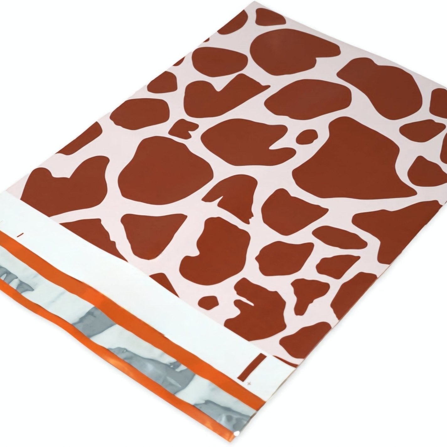 Premium Brown Cow Print Poly Mailers Size 10x13 Shipping Bags - Packaging Materials for Quail Enthusiasts