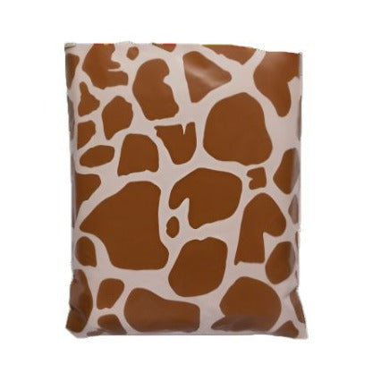 Premium Brown Cow Print Poly Mailers Size 10x13 Shipping Bags - Packaging Materials for Quail Enthusiasts