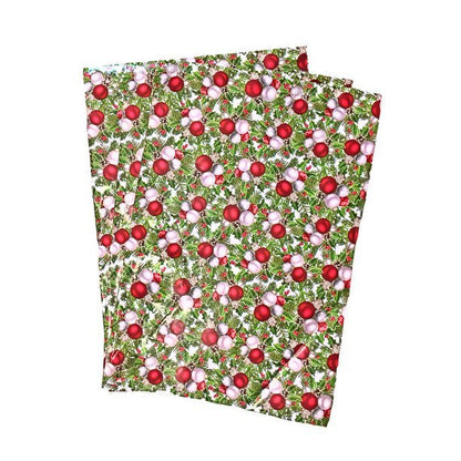 Premium Christmas Ornament Red Green Poly Mailers Size 10x13 Shipping Bags - Packaging Materials for Quail Enthusiasts
