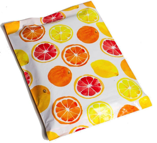 Premium Citrus Orange Poly Mailers Size 10x13 Colorful Shipping Bags - Packaging Materials for Quail Enthusiasts