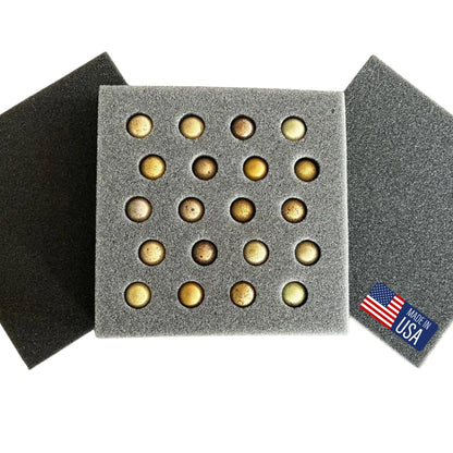 Button Quail Egg Foam Shipper 20 Hole Sets - Safe Egg Transport for Button Quail Eggs (5 Count)