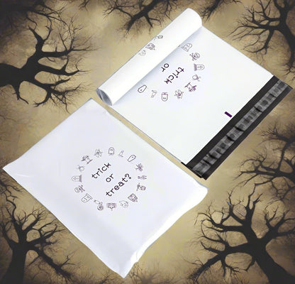 Premium Halloween Poly Mailers Trick or Treat Size 10x13 Shipping Bags - Packaging Materials for Quail Enthusiasts
