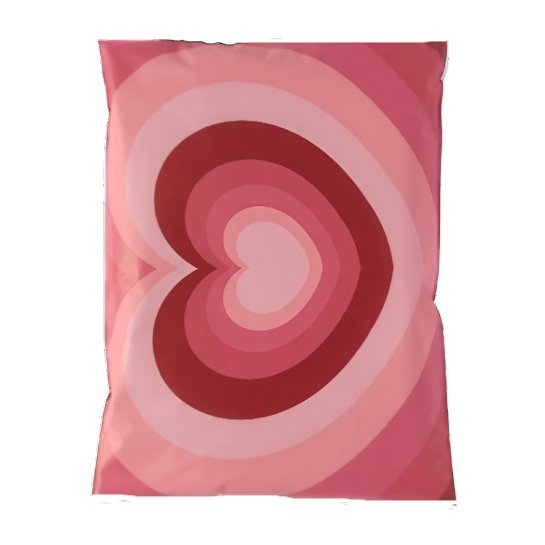 Premium Heart Poly Mailers Size 10x13 Colorful Shipping Bags - Packaging Materials for Quail Enthusiasts
