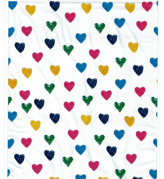 Premium Heart Rainbow Colors Poly Mailers Size 10x13 Shipping Bags - Packaging Materials for Quail Enthusiasts