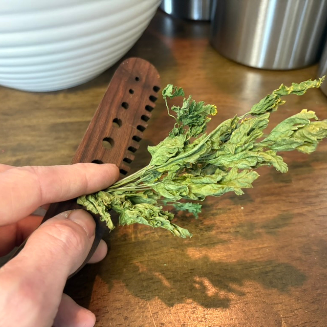 Premium Herb Comb made from Walnut Wood - Quail Gifts for Quail Enthusiasts