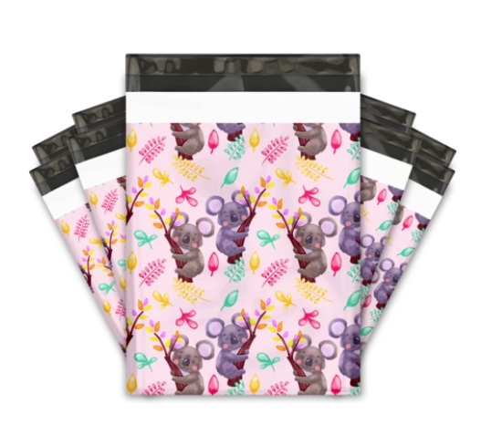 Premium Koala Purple Poly Mailers Size 10x13 Shipping Bags - Packaging Materials for Quail Enthusiasts