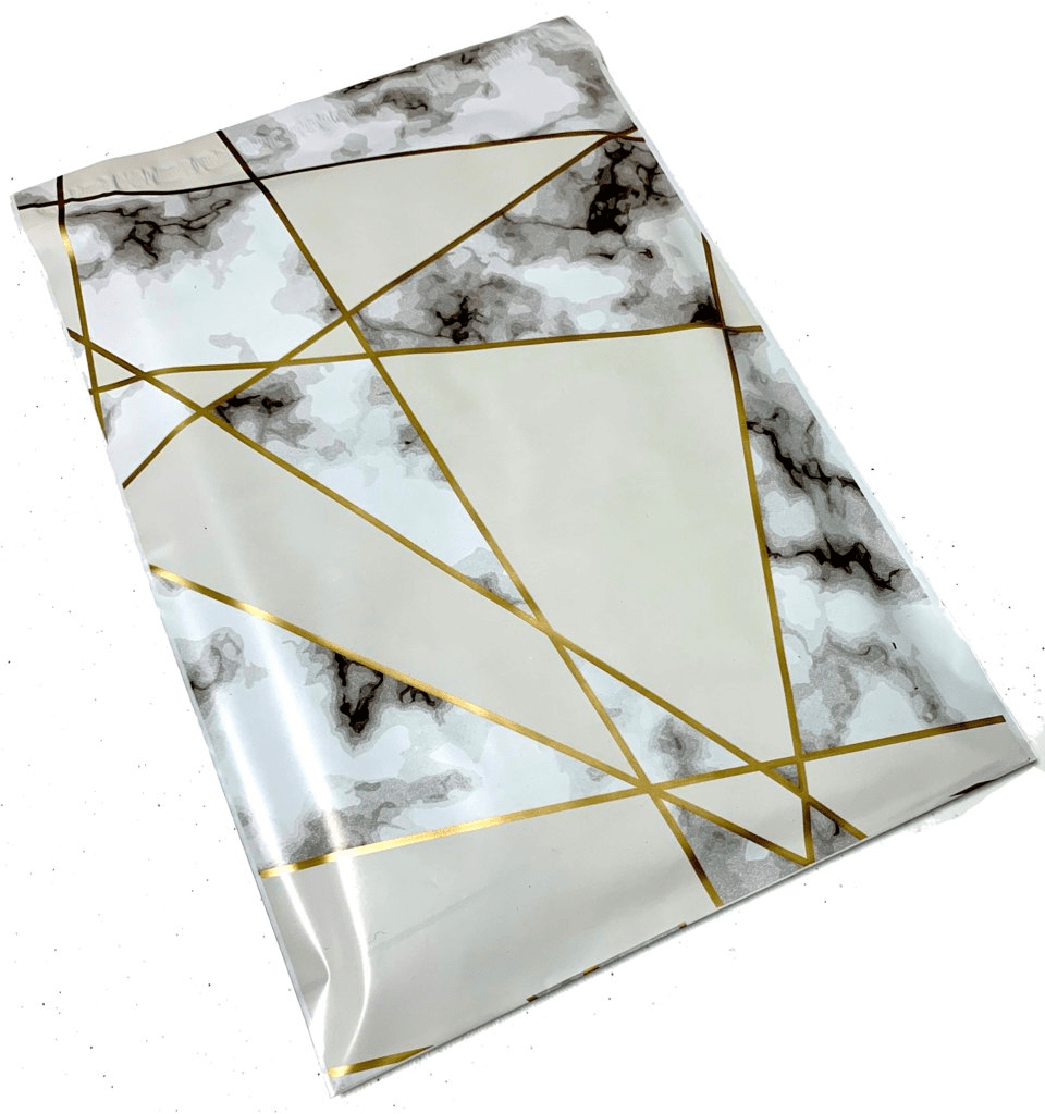 Premium Marble Metallic Poly Mailers Size 10x13 Colorful Shipping Bags - Packaging Materials for Quail Enthusiasts