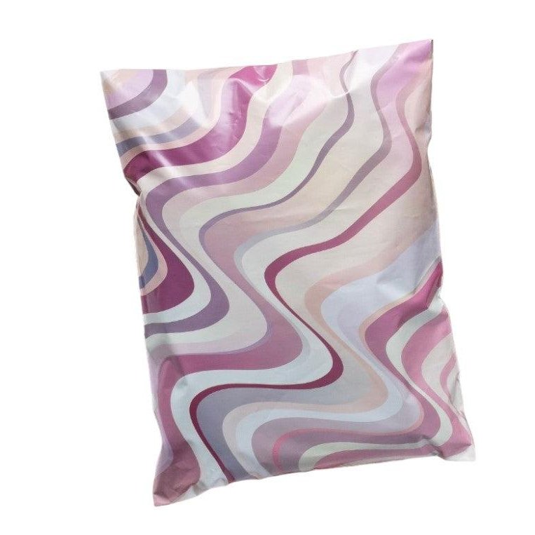 Premium Pink Purple Abstract Poly Mailers Size 10x13 Shipping Bags - Packaging Materials for Quail Enthusiasts