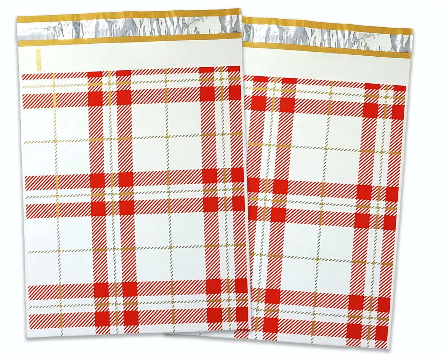 Premium Plaid Poly Mailers Size 10x13 Colorful Shipping Bags - Packaging Materials for Quail Enthusiasts