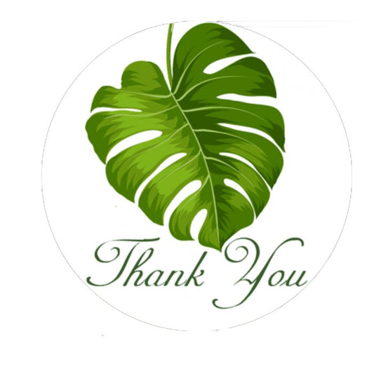 Premium Plant Leaf Thank You Stickers 2.5 inch 300 Count Per Pack Shipping Supplies - Packaging Materials for Quail Enthusiasts