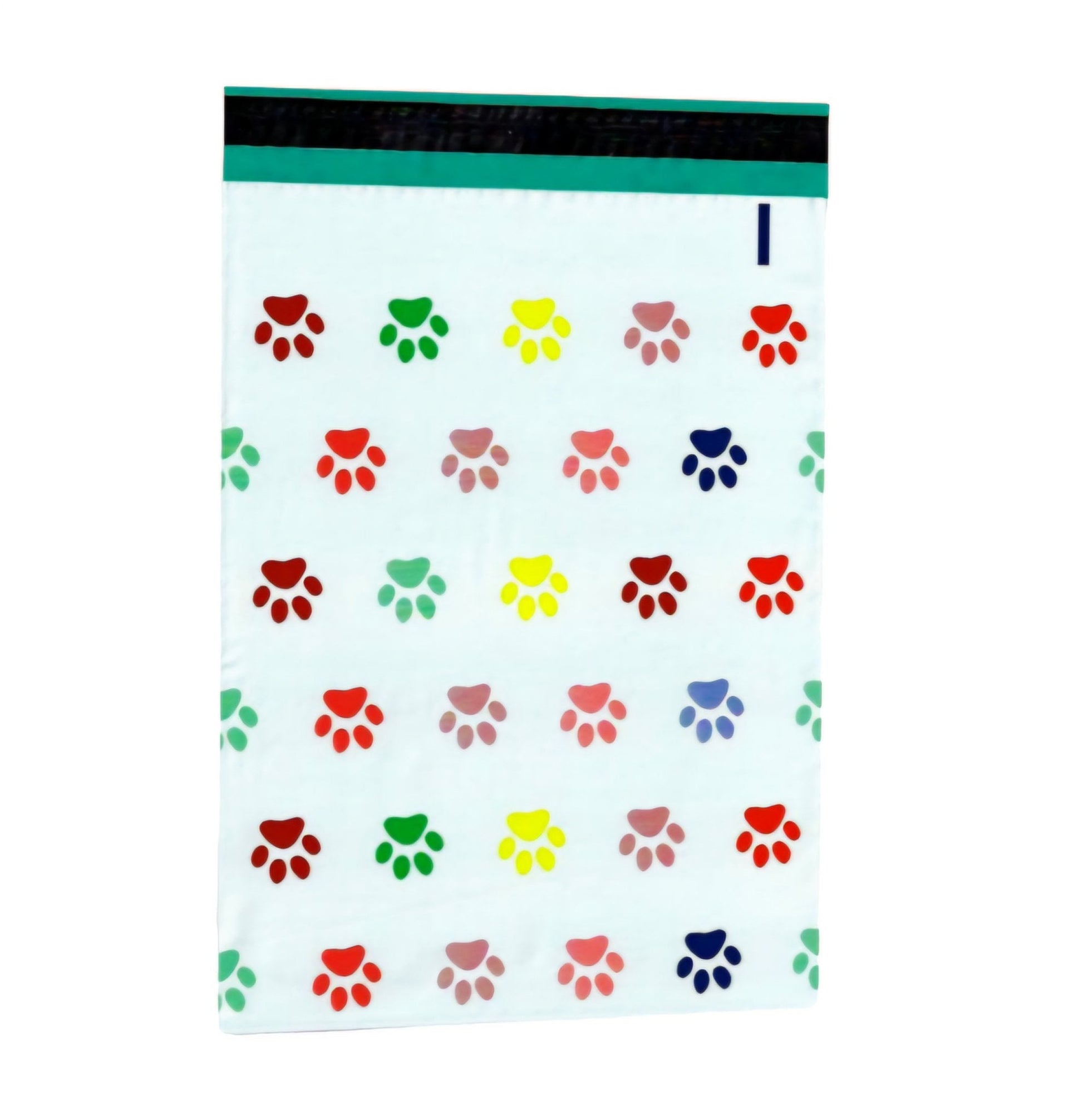 Premium Puppy Dog Paw Print Colorful Poly Mailers Size 6x9 Shipping Bags - Packaging Materials for Quail Enthusiasts