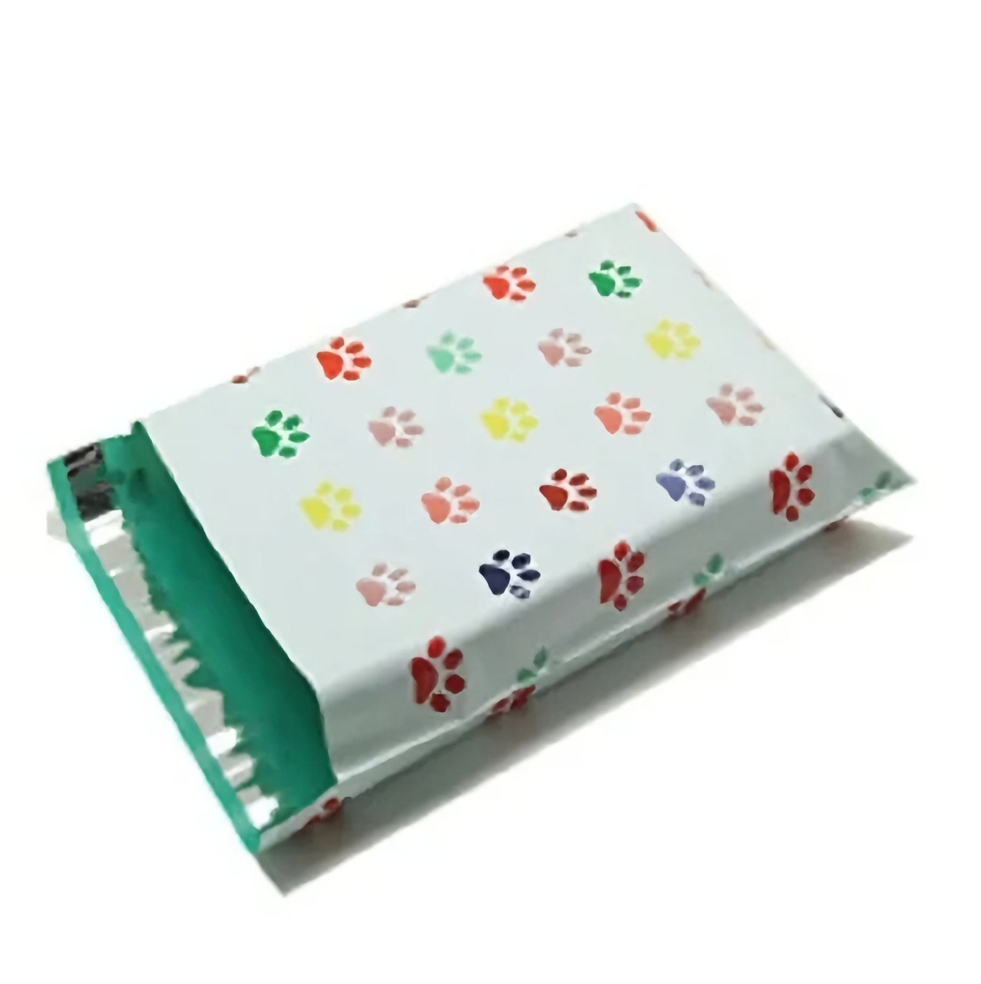 Premium Puppy Dog Paw Print Colorful Poly Mailers Size 6x9 Shipping Bags - Packaging Materials for Quail Enthusiasts