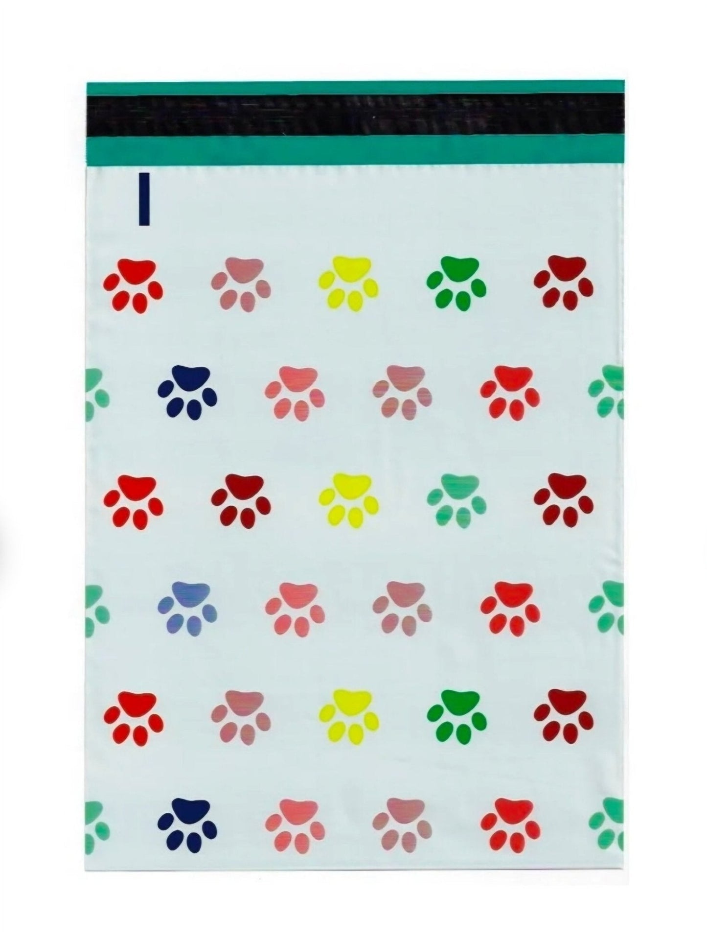Premium Puppy Dog Paw Print Colorful Poly Mailers Size 6x9 Shipping Bags - Packaging Materials for Quail Enthusiasts