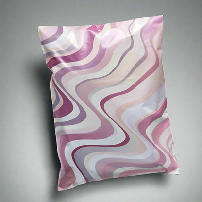 Premium Purple Pink Abstract Poly Mailers Size 14x17 Colorful Shipping Bags - Packaging Materials for Quail Enthusiasts
