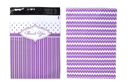 Purple Thank You Poly Mailers Size 10x13 Shipping Bags