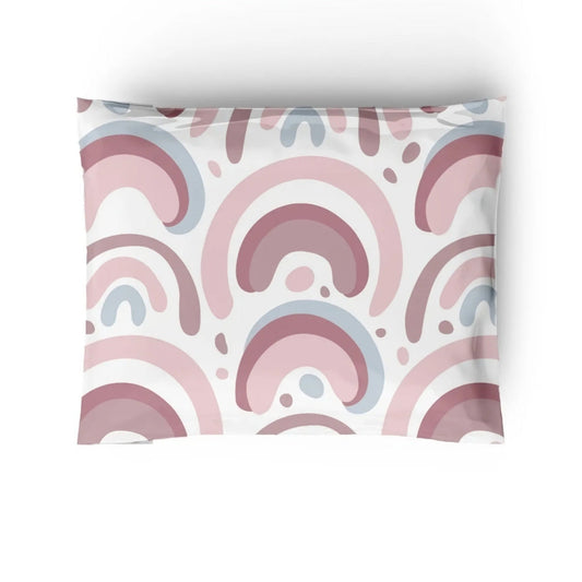 Premium Rainbow BoHo Poly Mailers Size 10x13 Colorful Shipping Bags - Packaging Materials for Quail Enthusiasts