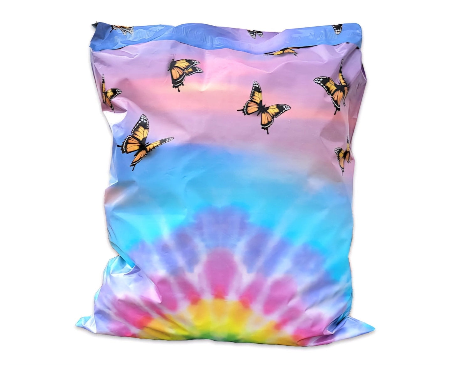 Premium Rainbow Butterfly Poly Mailers Size 19x24 Colorful Shipping Bags - Packaging Materials for Quail Enthusiasts