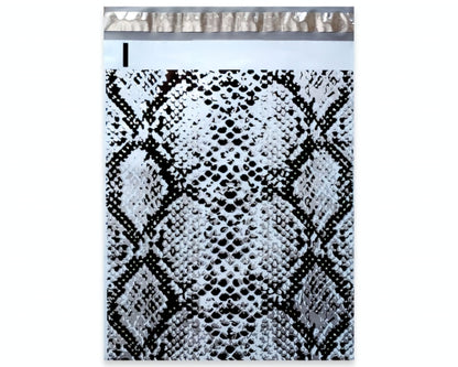 Premium Snake Skin Metallic Poly Mailers Size 6x9 Shipping Bags - Packaging Materials for Quail Enthusiasts
