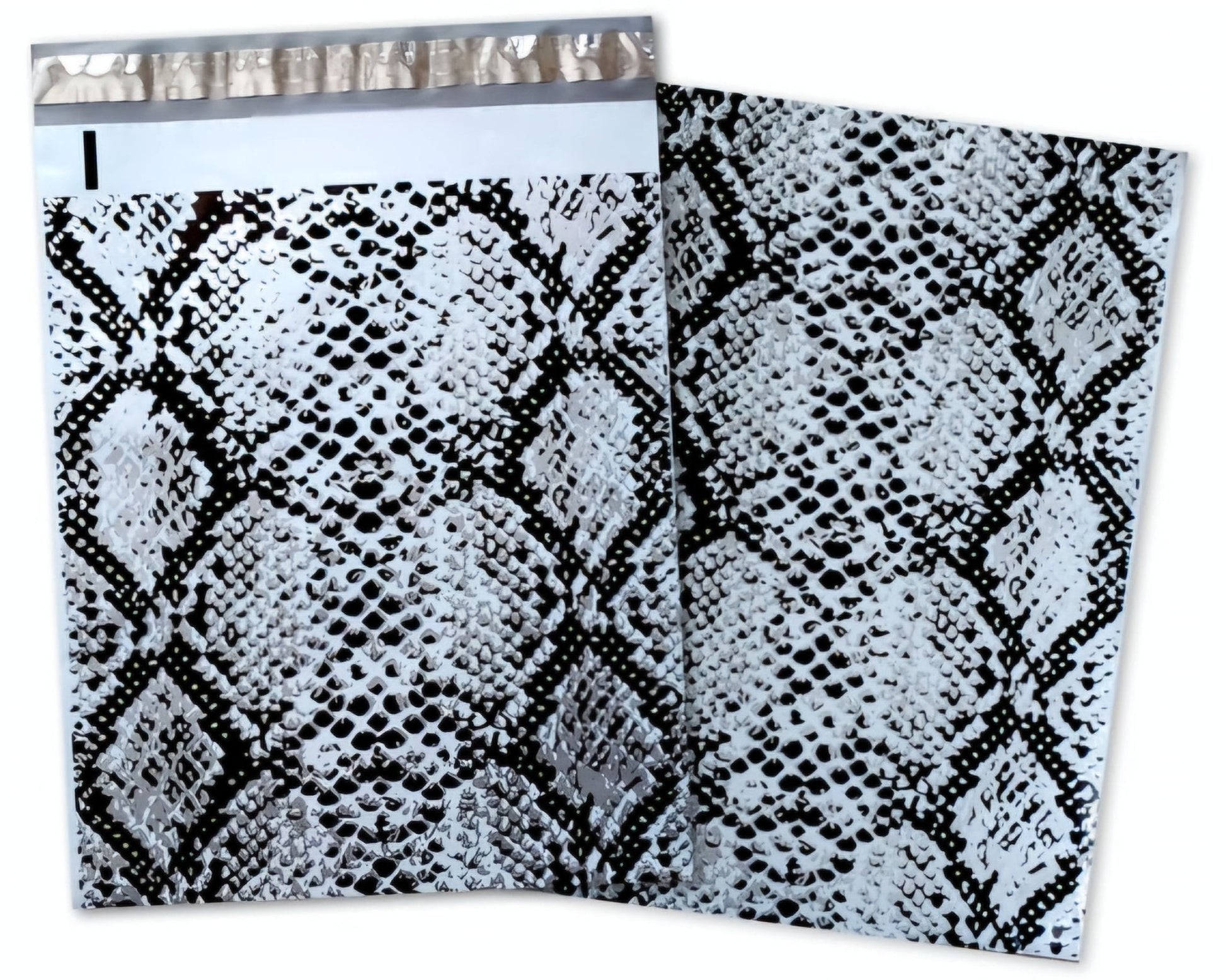 Premium Snake Skin Metallic Poly Mailers Size 6x9 Shipping Bags - Packaging Materials for Quail Enthusiasts