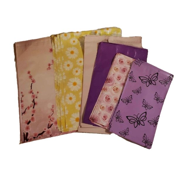 Premium Spring Bundle Poly Mailers 30 Piece Variety of 4 different Sizes 6x9, 7.5x10.5, 9x12, 10x13 Shipping Bags Supplies - Packaging Materials for Quail Enthusiasts