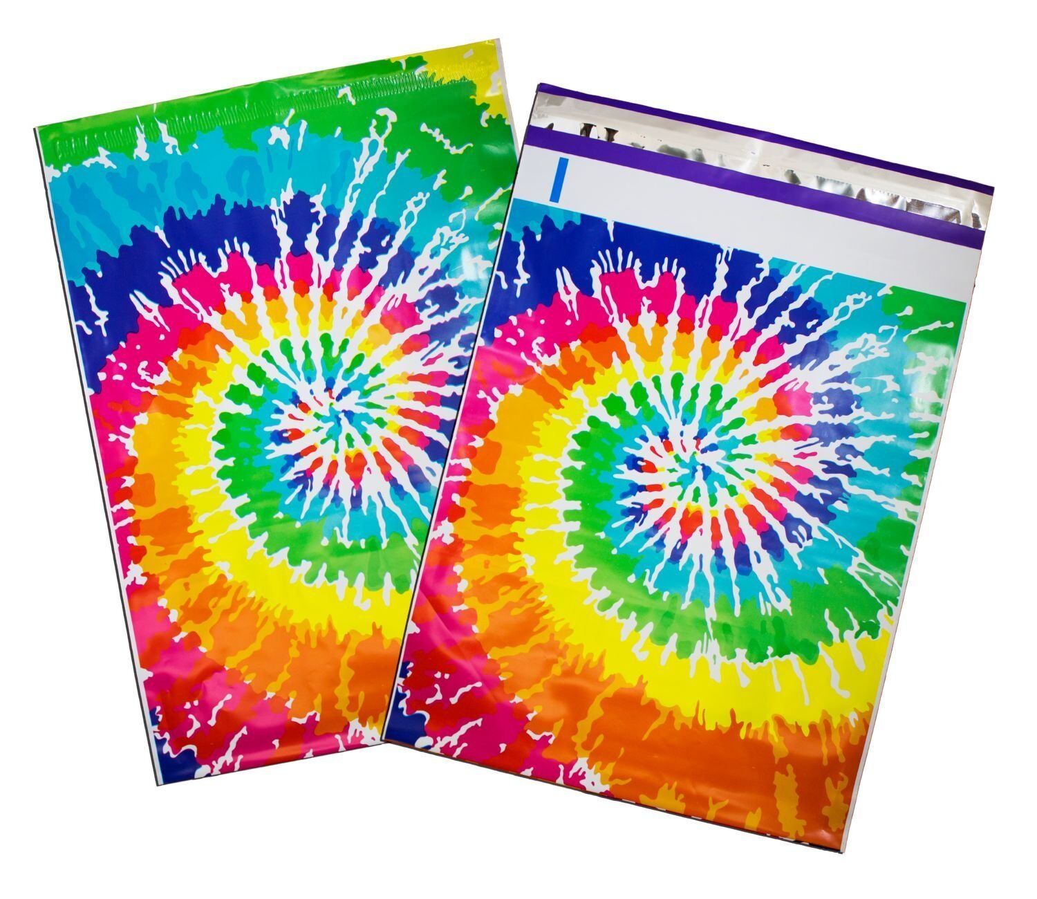 Premium Tie Dye Poly Mailers Size 10x13 Colorful Shipping Bags - Packaging Materials for Quail Enthusiasts
